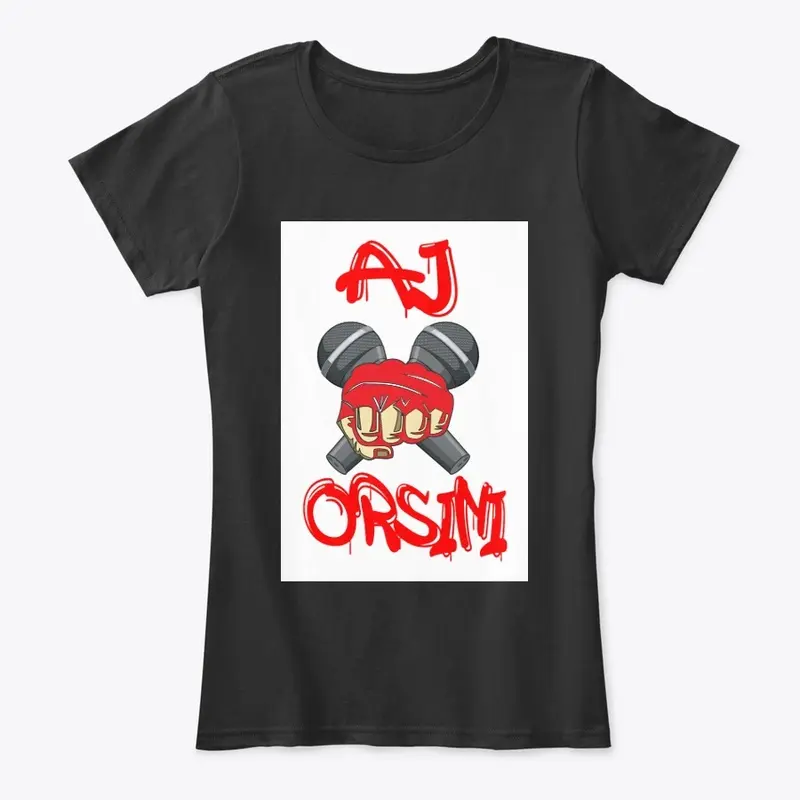 AJO's Fight Mic Women's Tee (Red Ink)