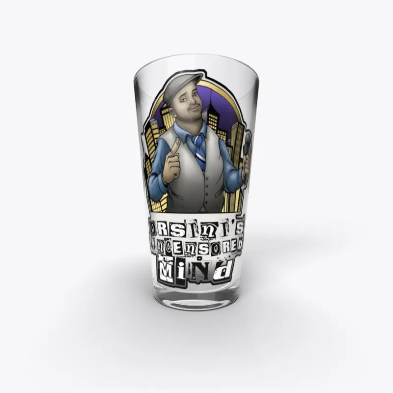 AJ OUM Pint Glass Classic Logo