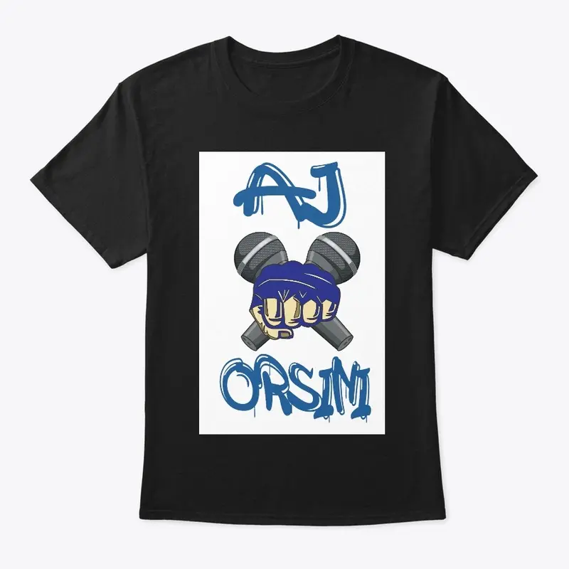 AJO's Fight Mic Men's Tee (Blue Ink)