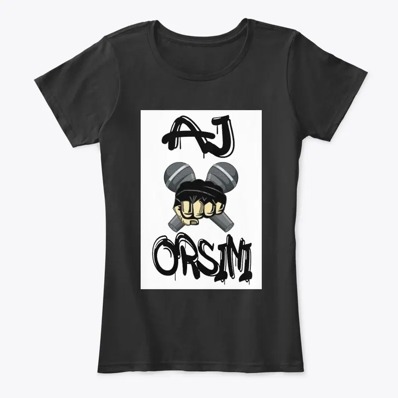 AJO's Fight Mic Women's Tee (Black Ink)