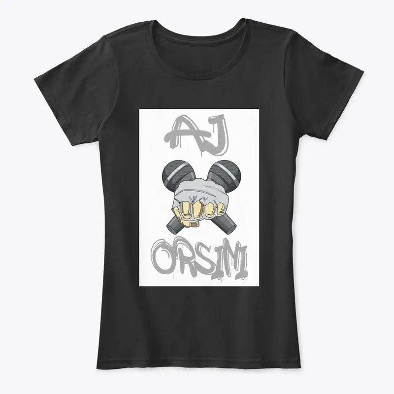 AJO's Fight Mic Women's Tee (Silver Ink)